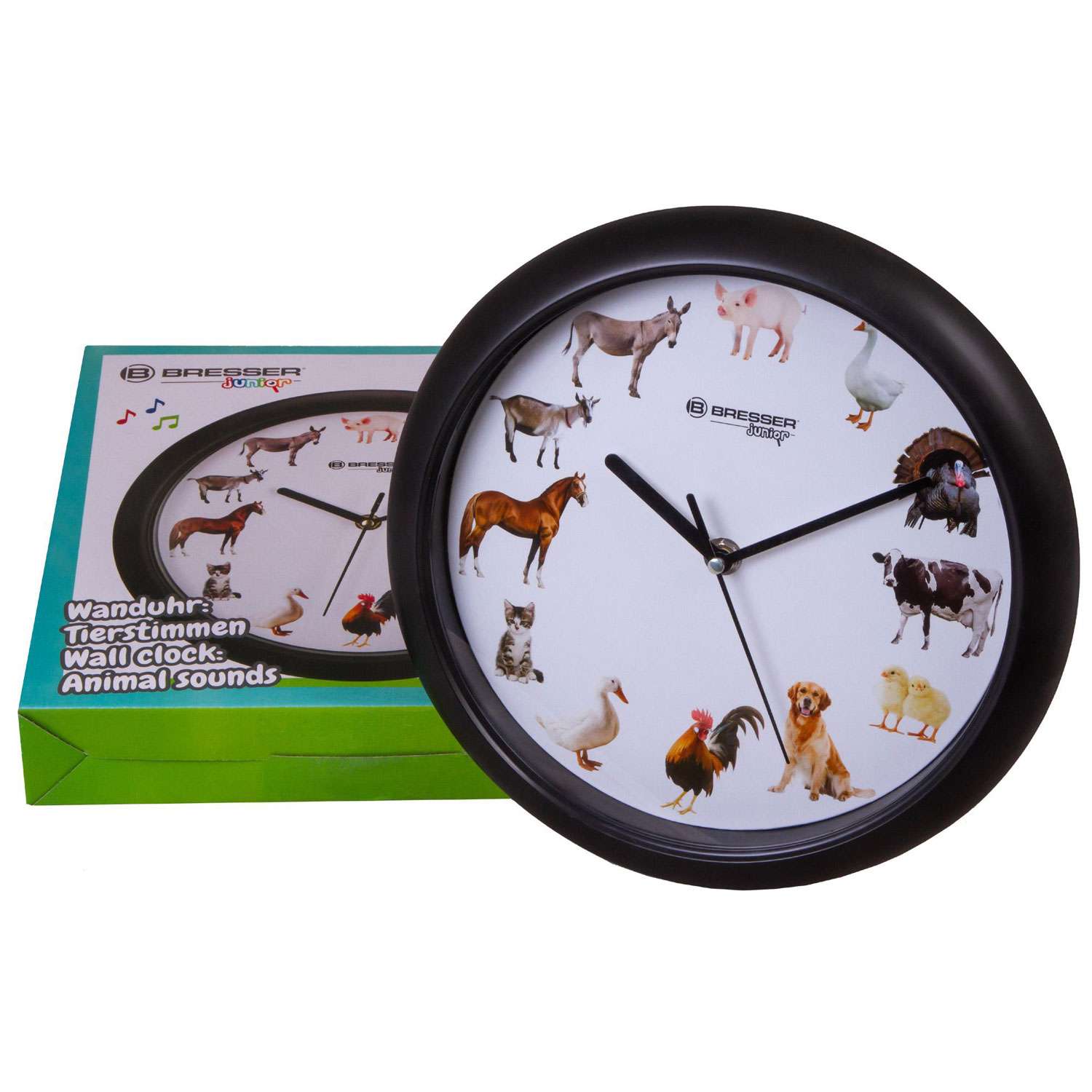 Часы настенные Bresser Junior 25 см с животными - фото 2