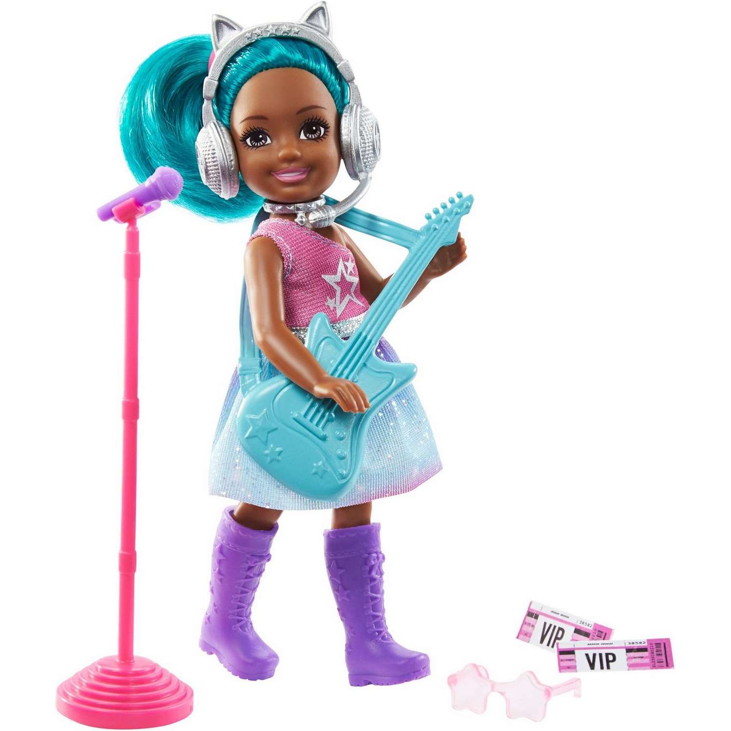Набор Barbie Карьера Челси Рок-звезда кукла+аксессуары GTN89 GTN86 - фото 1