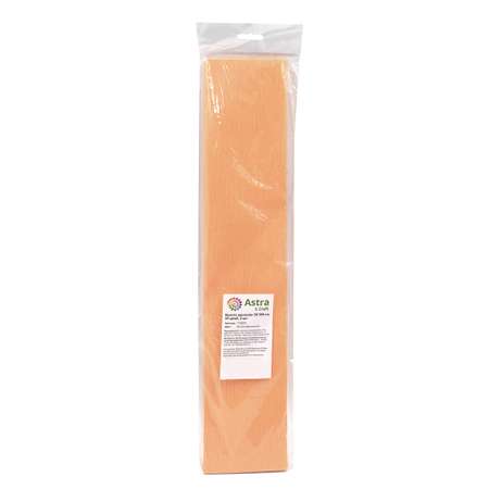 Бумага Astra Craft креповая упаковочная для творчества и флористики 50х200 см 35 гр/м2 2 шт абрикосовая