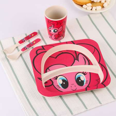 Набор детской посуды Hasbro бамбуковой 4 предмета розовый My Little Pony в пакете