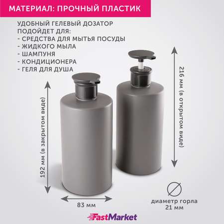 Набор из 2-х диспенсеров Flexpocket пластиковых 750 мл