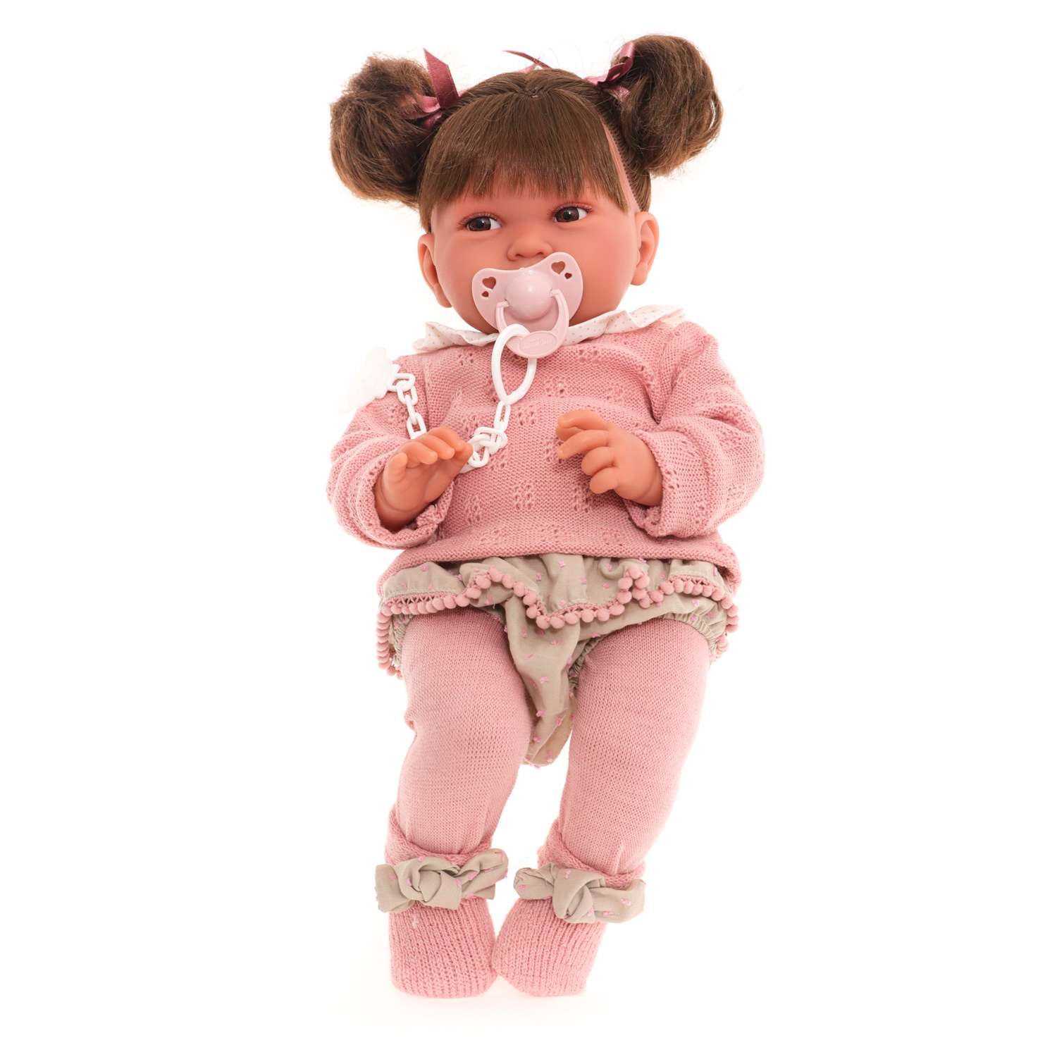 Кукла Antonio Juan Реборн Ника в розовом 40 см мягконабивная 33114 - фото 1