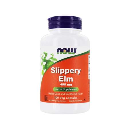 Красный вяз Now Slippery Elm 400 мг 90 капсул