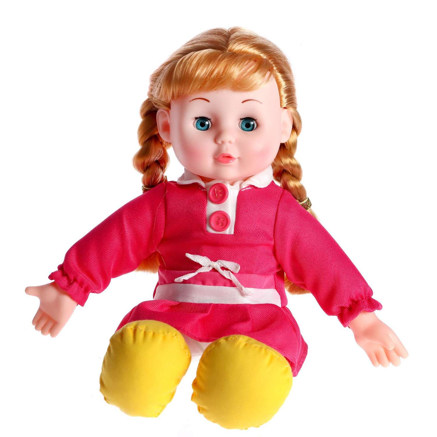 Кукла Sima-Land мягконабивная «Сонечка» 30см со звуком в платье 7042176 - фото 2