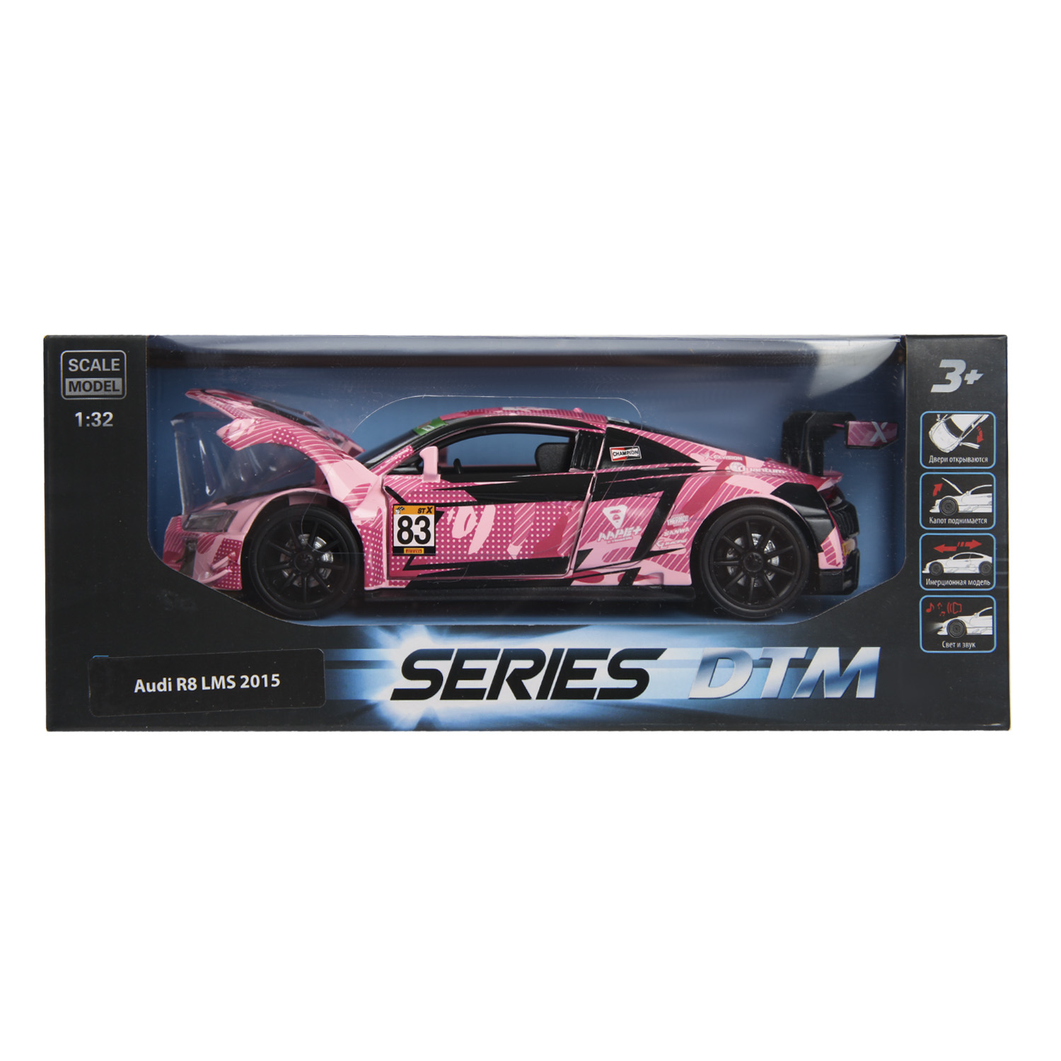 Машинка Mobicaro 1:32 Audi Macau Grand Prix 2020 Evisu Pink DTM 664992(I)  купить по цене 1399 ₽ в интернет-магазине Детский мир