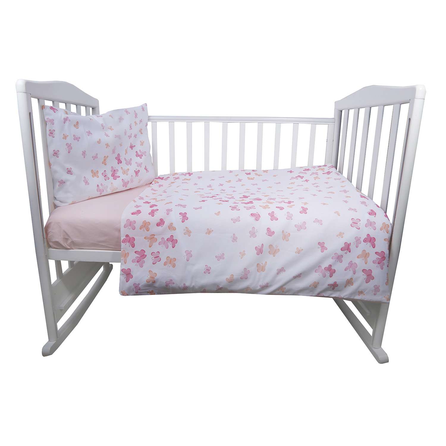 Комплект постельного белья Эдельвейс Бабочки 3предмета Розовый 10043 - фото 1