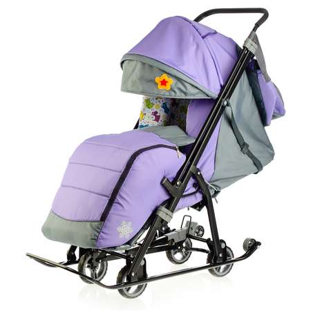 Санки-коляска Galaxy Кидс 3-4 фиолетовый