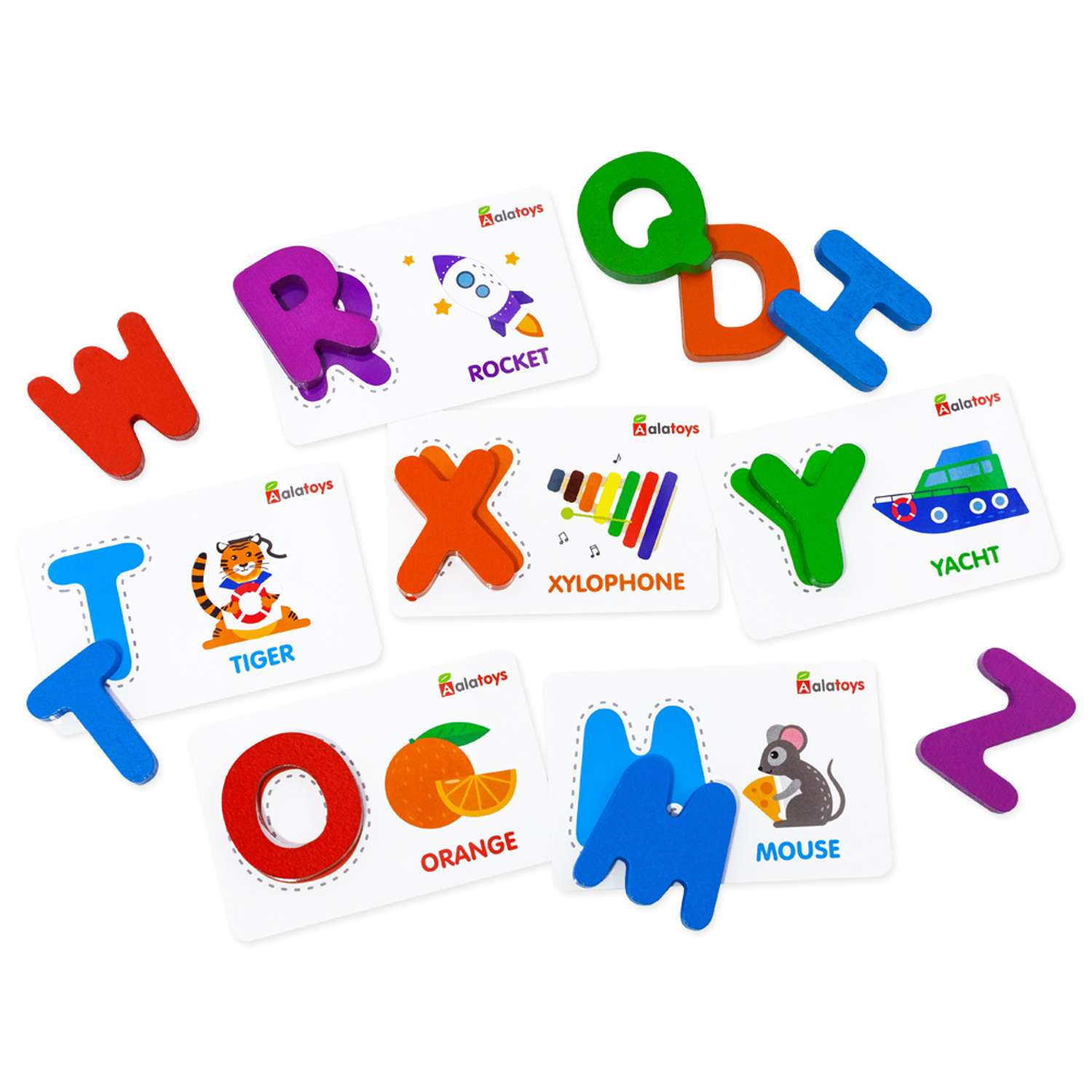 Интерактивная азбука Alatoys 26 карточек 26 фигурок Английский алфавит - фото 7