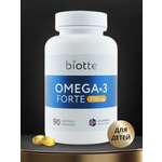 Омега-3 форте BIOTTE 790 mg fish oil премиум рыбий жир для детей подростков взрослых 90 капсул