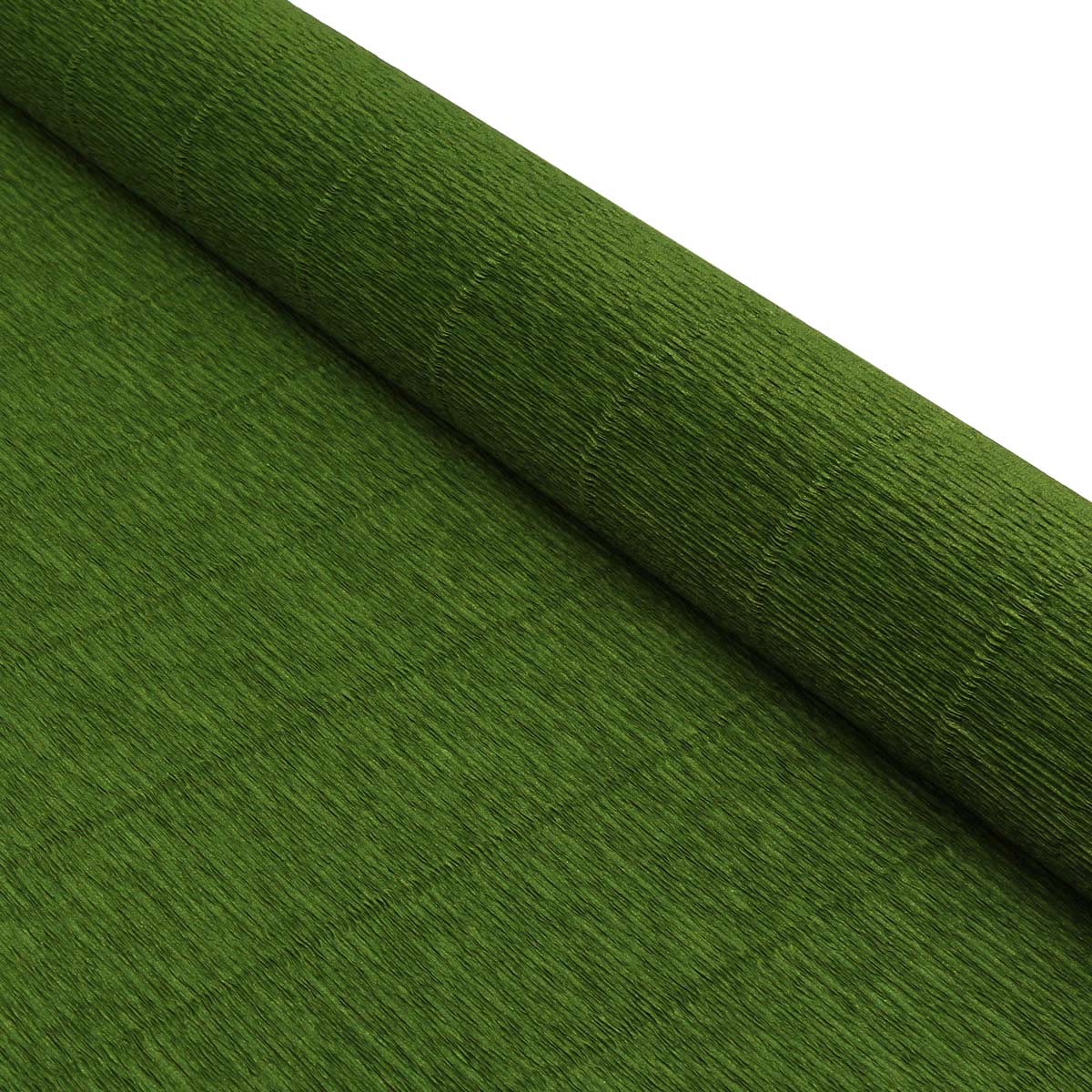 Бумага Айрис гофрированная креповая для творчества 50 см х 2.5 м 180 г травяная - фото 2