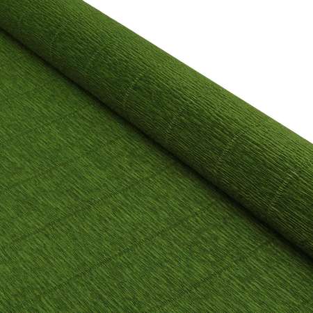 Бумага Айрис гофрированная креповая для творчества 50 см х 2.5 м 180 г травяная