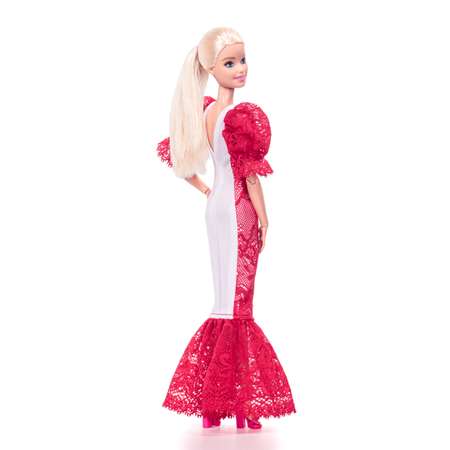 Платье и украшение одежда для Barbie VIANA красный и белый