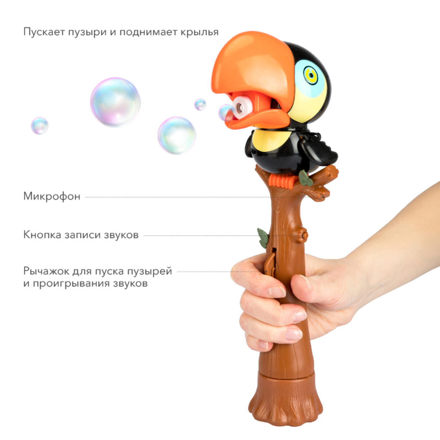 Набор для мыльных пузырей Happy Baby Bubble parrot купить по цене 1880 ₽ в  интернет-магазине Детский мир