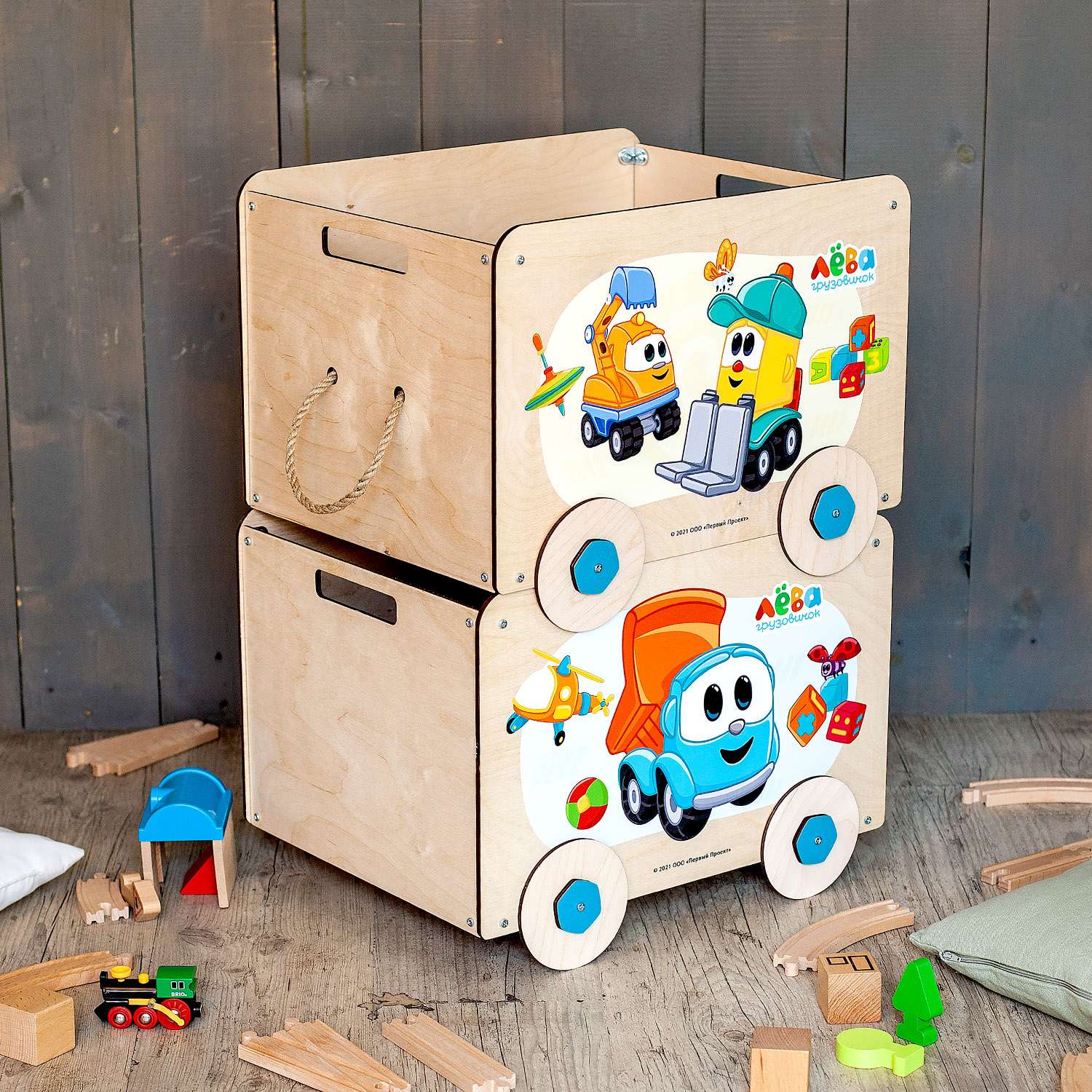 Ящик для игрушек Detishop деревянный - фото 6