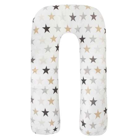 Подушка для беременных AmaroBaby U образная 340х35 см Звезды пэчворк белый