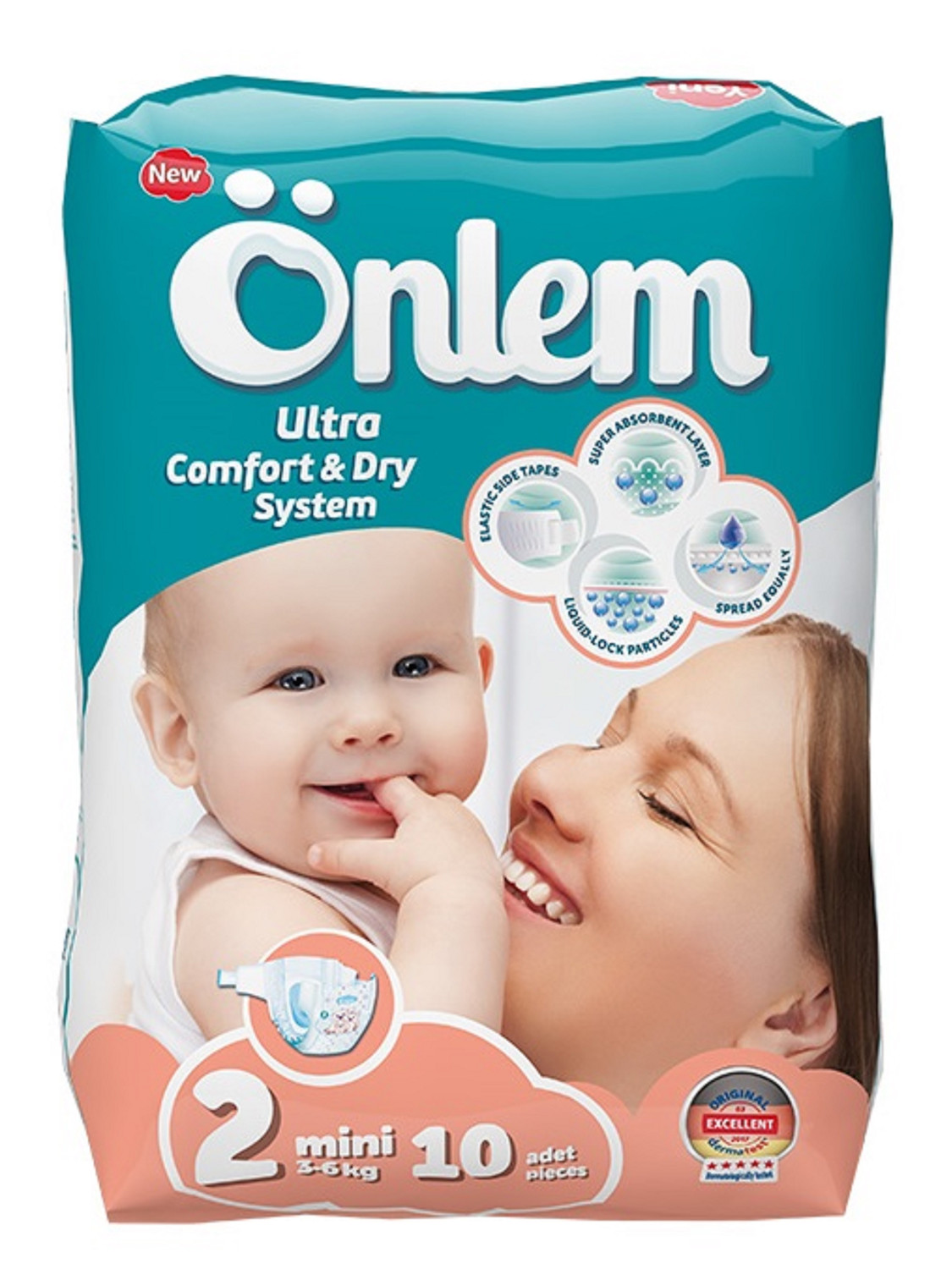 Подгузники детские Onlem Classik 3-6kg mini 10 шт - фото 1