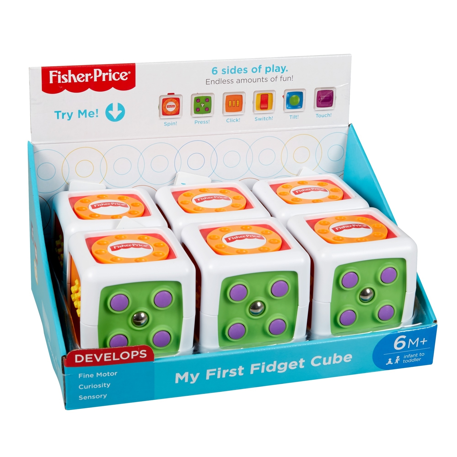 Игрушка Fisher Price Мой первый кубик-непоседа FWP34 - фото 16