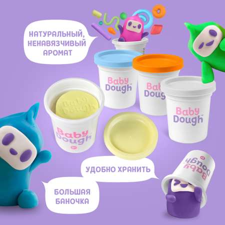 Тесто для лепки BabyDough Play-Doh! 4 цвета BD019