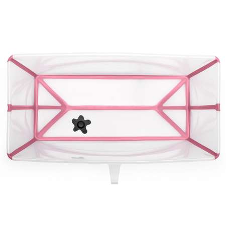 Ванночка Stokke Flexi Bath складная с горкой Прозрачный-Розовый