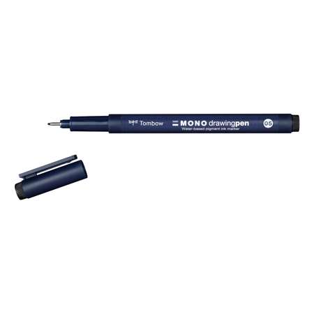 Ручка капиллярная Tombow MONO drawing pen 05 ширина 0.46 мм черная