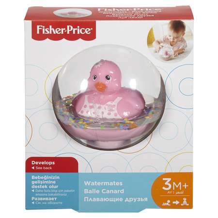Шар Fisher Price с плавающей игрушкой Утка Розовая DRD82