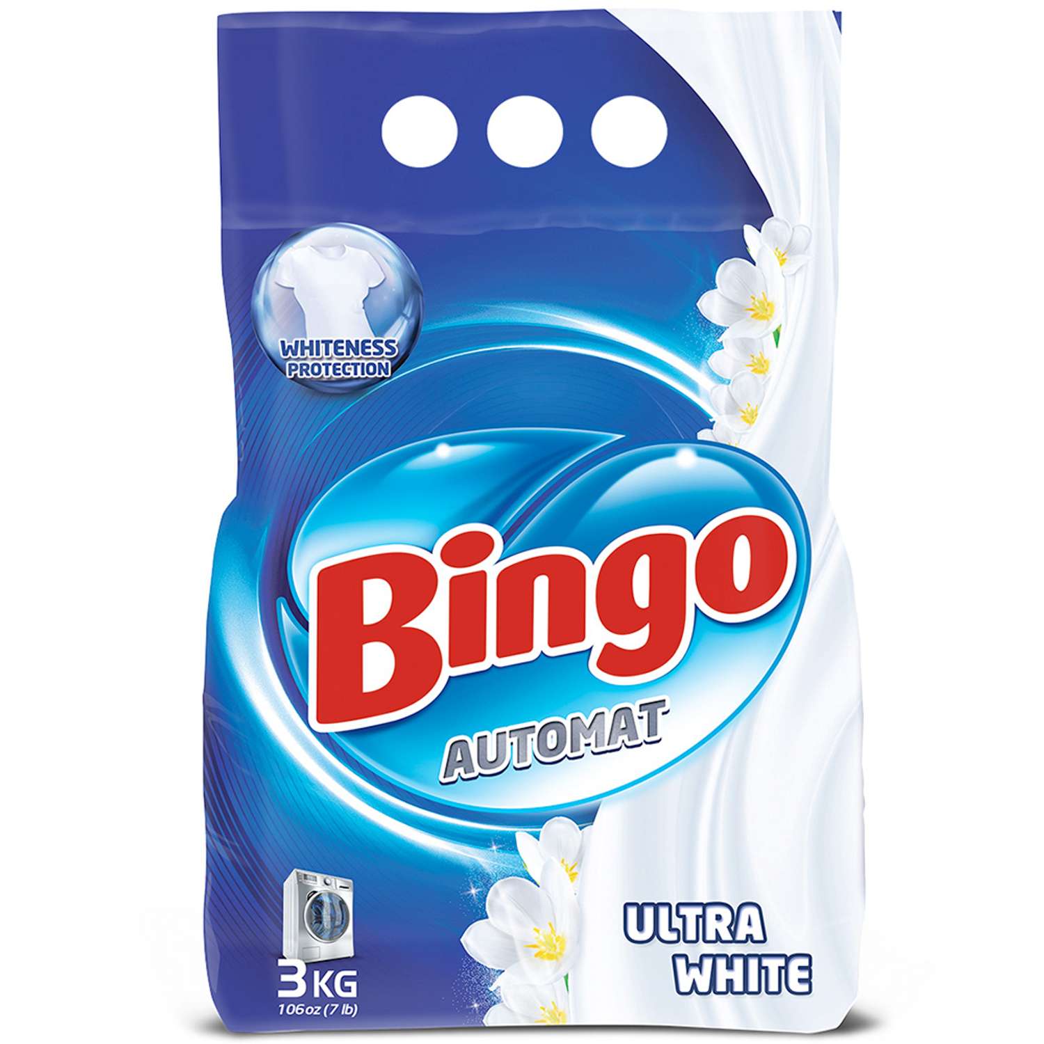 Стиральный порошок Bingo Автомат ULTRA WHITE для белого белья 3 кг - фото 1