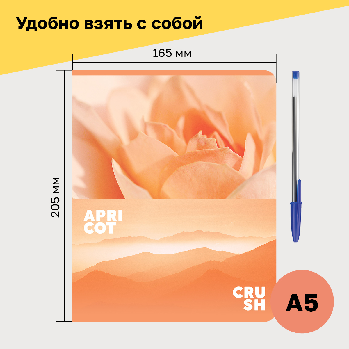 Тетрадь BG 48л А5 клетка Apricot - фото 5