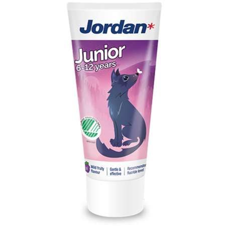 Детская зубная паста JORDAN Junior 6-12 с фтором и нежным фруктовым вкусом