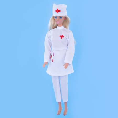 Костюм медсестры Модница для куклы 29 см 4747 белый