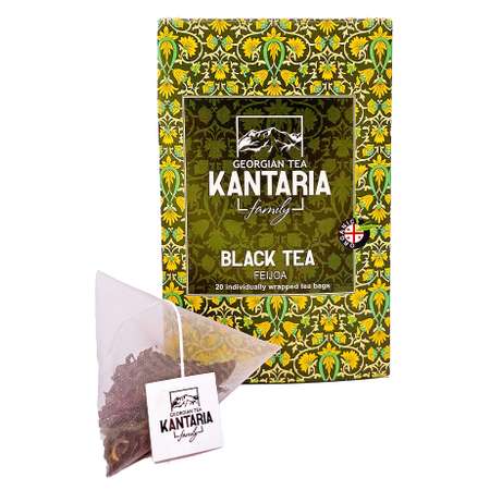 Грузинский черный чай KANTARIA фейхоа в пирамидках 20 шт