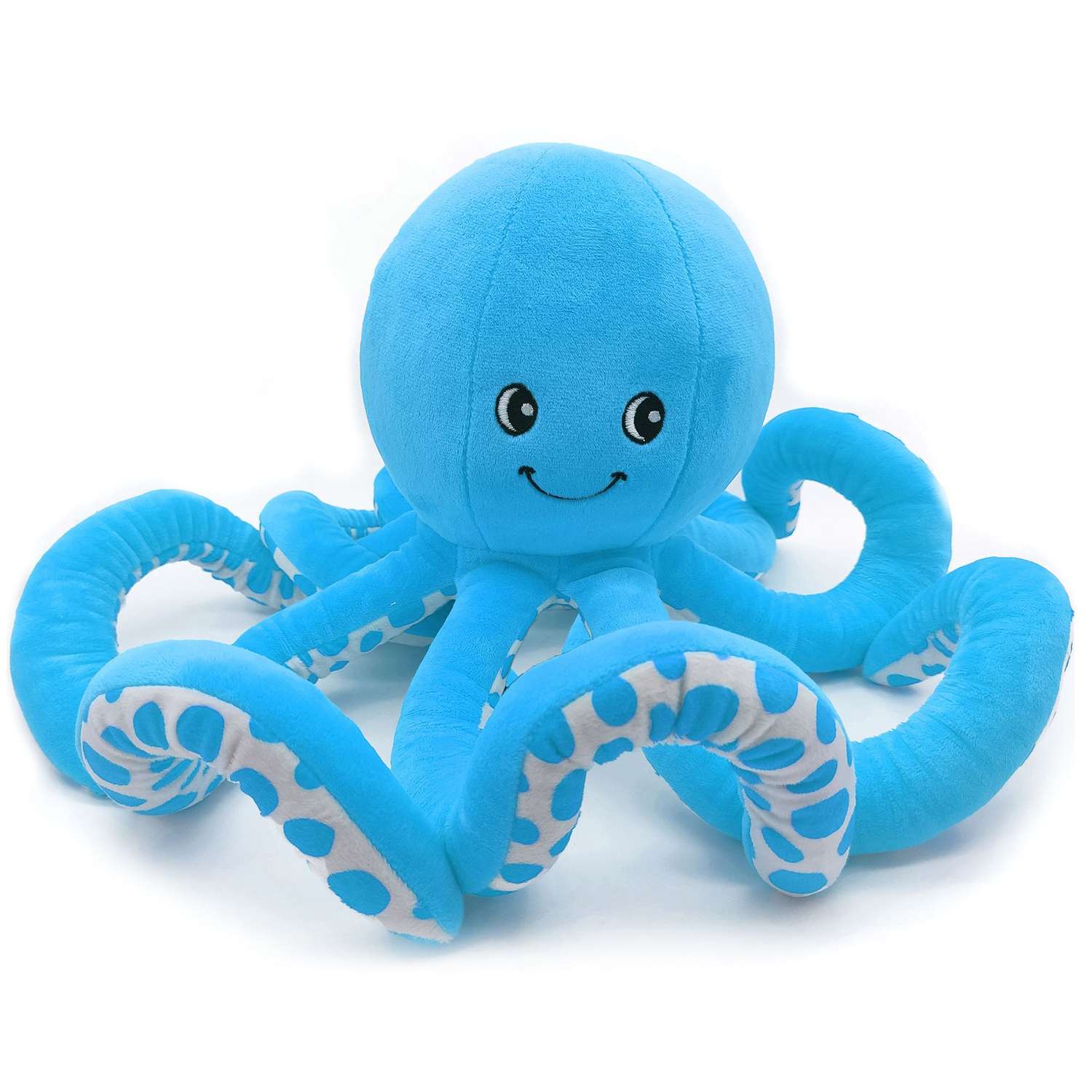 Мягкая игрушка МАЛЬВИНА Осьминог 25 см голубой - фото 1