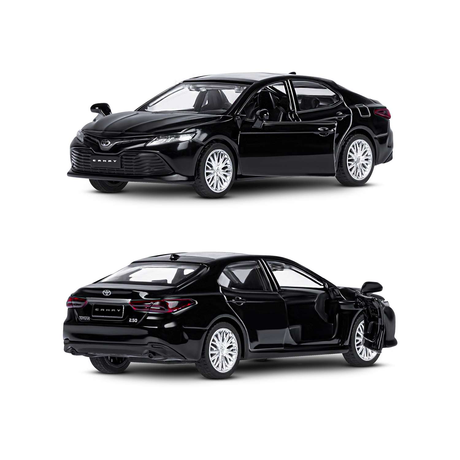 Машинка металлическая АВТОпанорама игрушка детская 1:43 Toyota Camry черный инерционная JB1251270 - фото 6