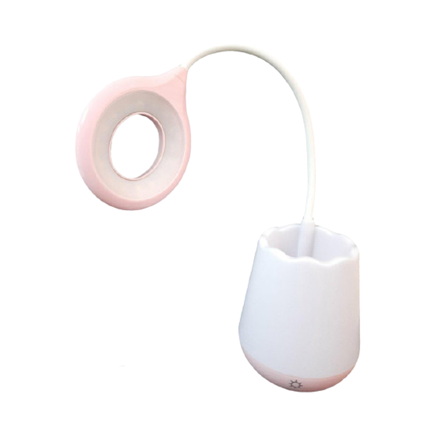 Лампа-ночник настольная NPOSS светодиодная розовая с подставкой для ручек и для телефона - фото 1