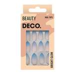 Накладные ногти DECO. Bright glow matt blue 24 шт + клеевые стикеры 24 шт