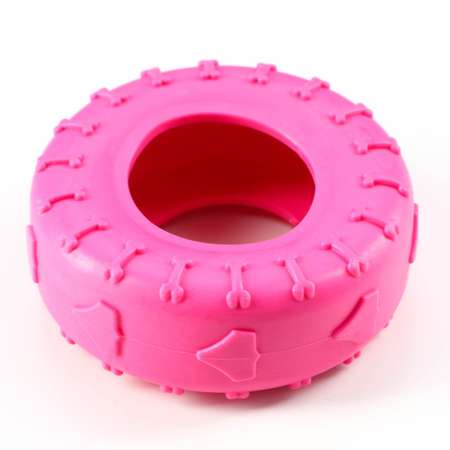 Игрушка Пижон жевательная для собак «Шина» 9 см розовая