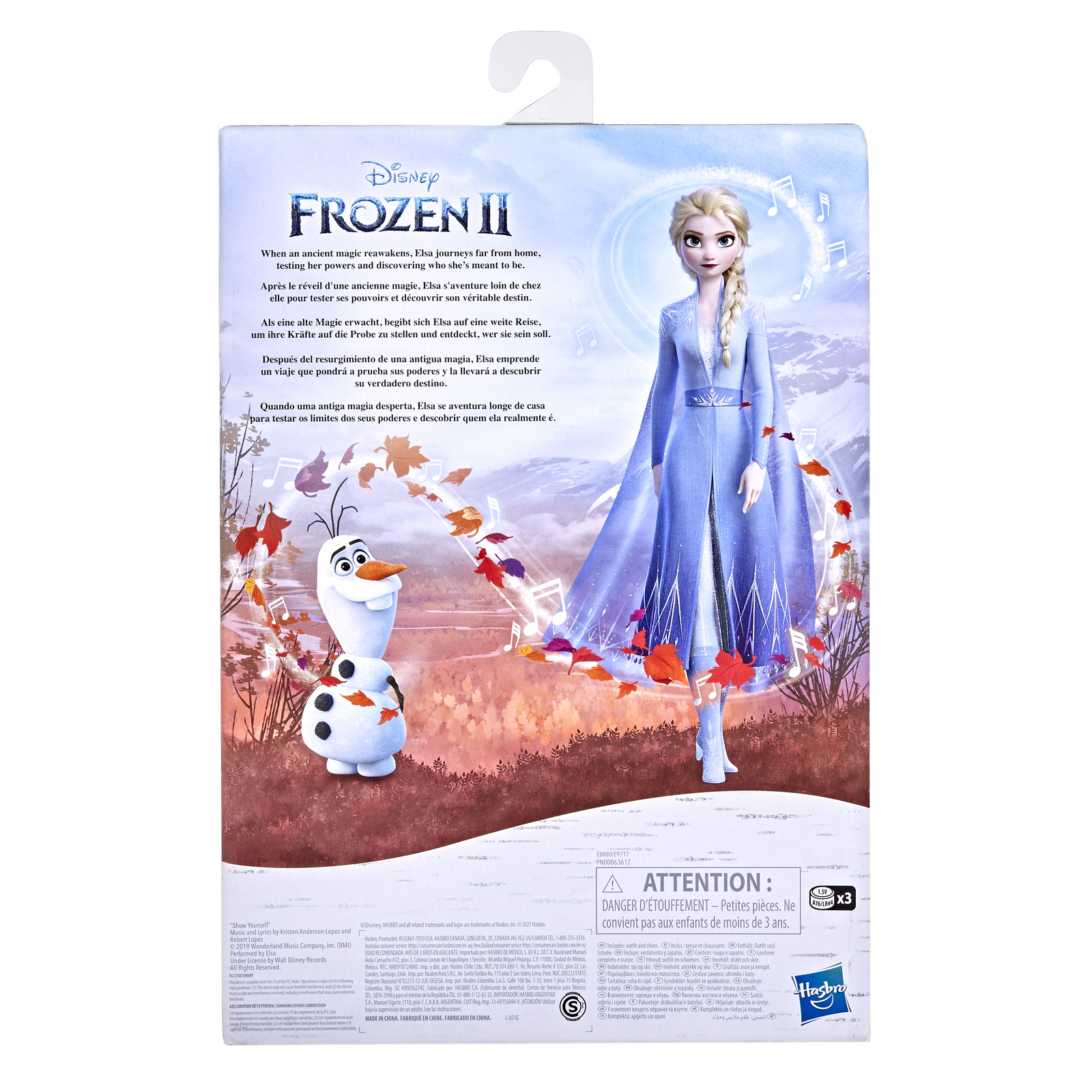 Кукла Disney Frozen Холодное сердце 2 Поющая Эльза E88805X2 купить по цене  1399 ₽ в интернет-магазине Детский мир