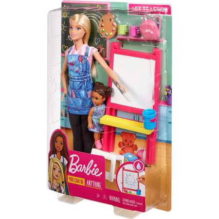 Набор игровой Barbie Кем быть Учитель рисования Блондинка GJM29