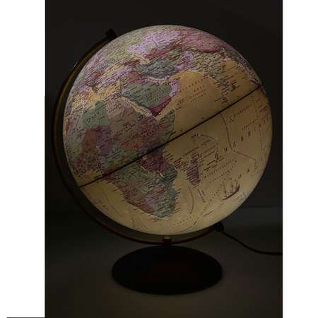 Глобус Globen Антик на подставке из натурального дерева рельефный с подсветкой