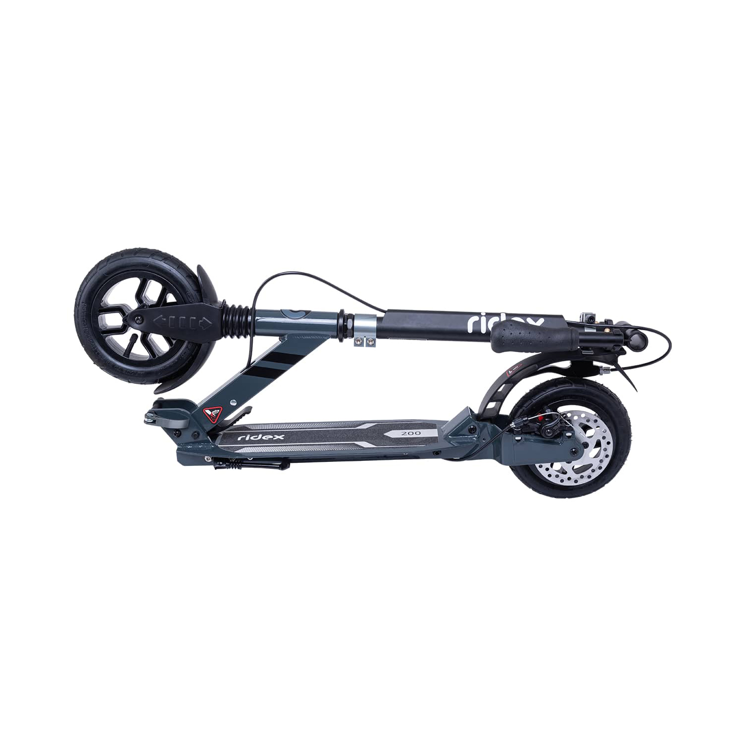 Самокат RIDEX двухколесный Scooter 2 wheels Route 200 black - фото 4