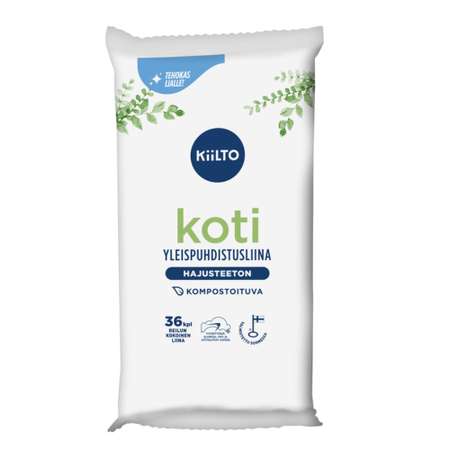 Чистящие салфетки Kiilto гипоаллергенные 18*28 см 36 шт