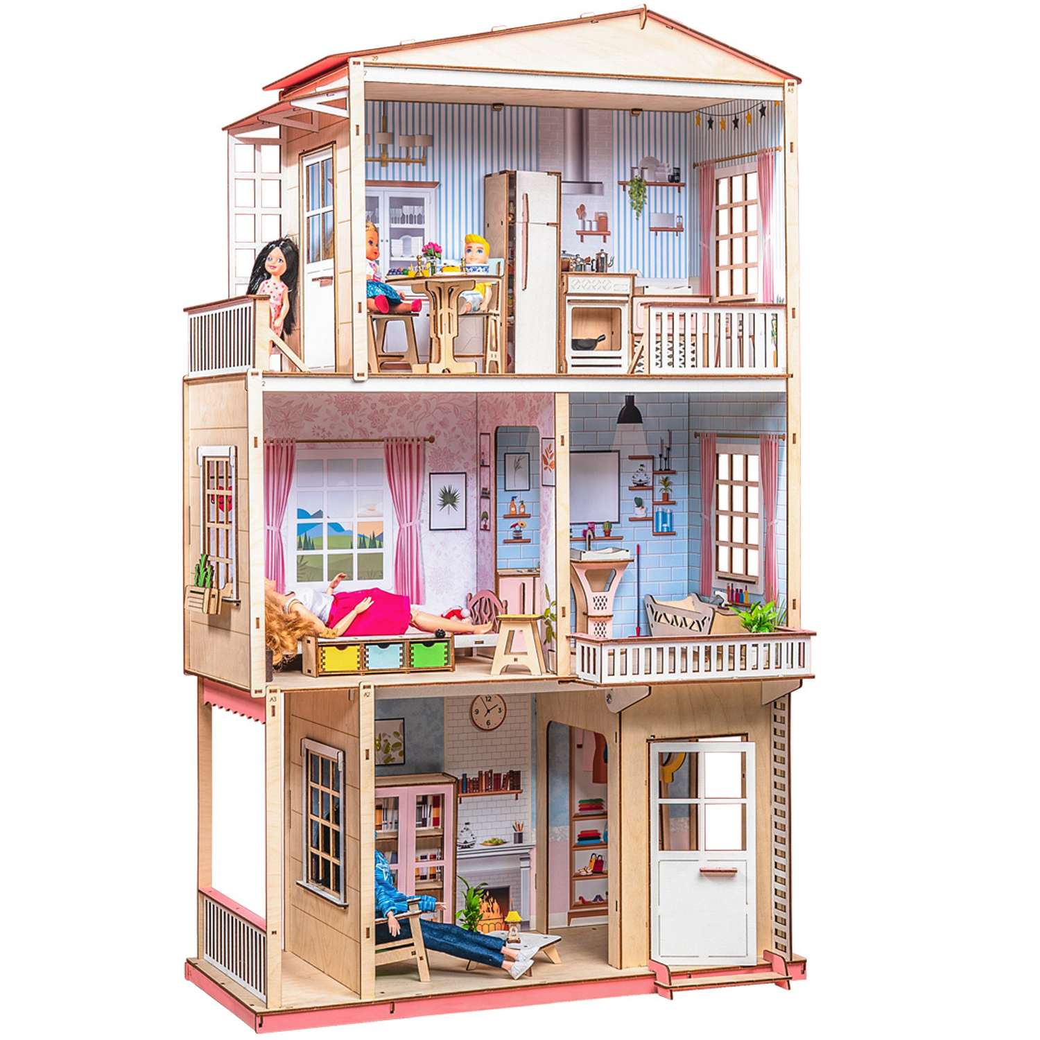 Кукольный домик с мебелью M-WOOD Рапсодия 608 - фото 1