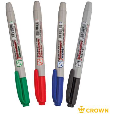 Набор перманентных маркеров CROWN Multi Marker Super Slim 4 цветов пулевидный 1 мм
