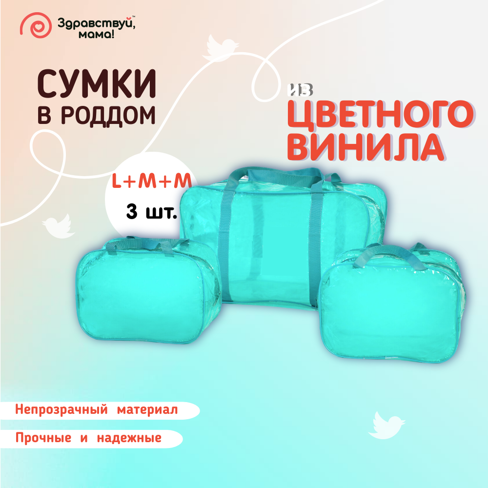 Сумка в роддом Здравствуй мама! Premium Quality 3 шт. купить по цене 749 ₽  в интернет-магазине Детский мир