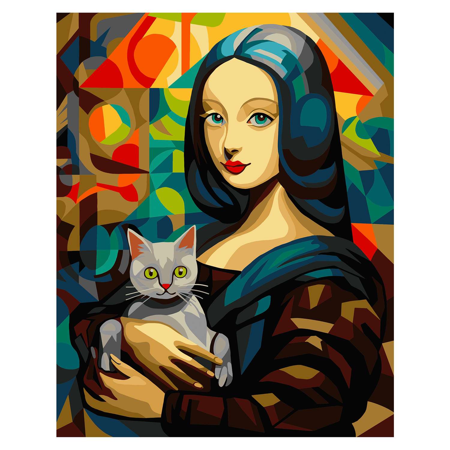 Картина по номерам Art on Canvas холст на подрамнике 40х50 см Авангард-Джаконда - фото 2