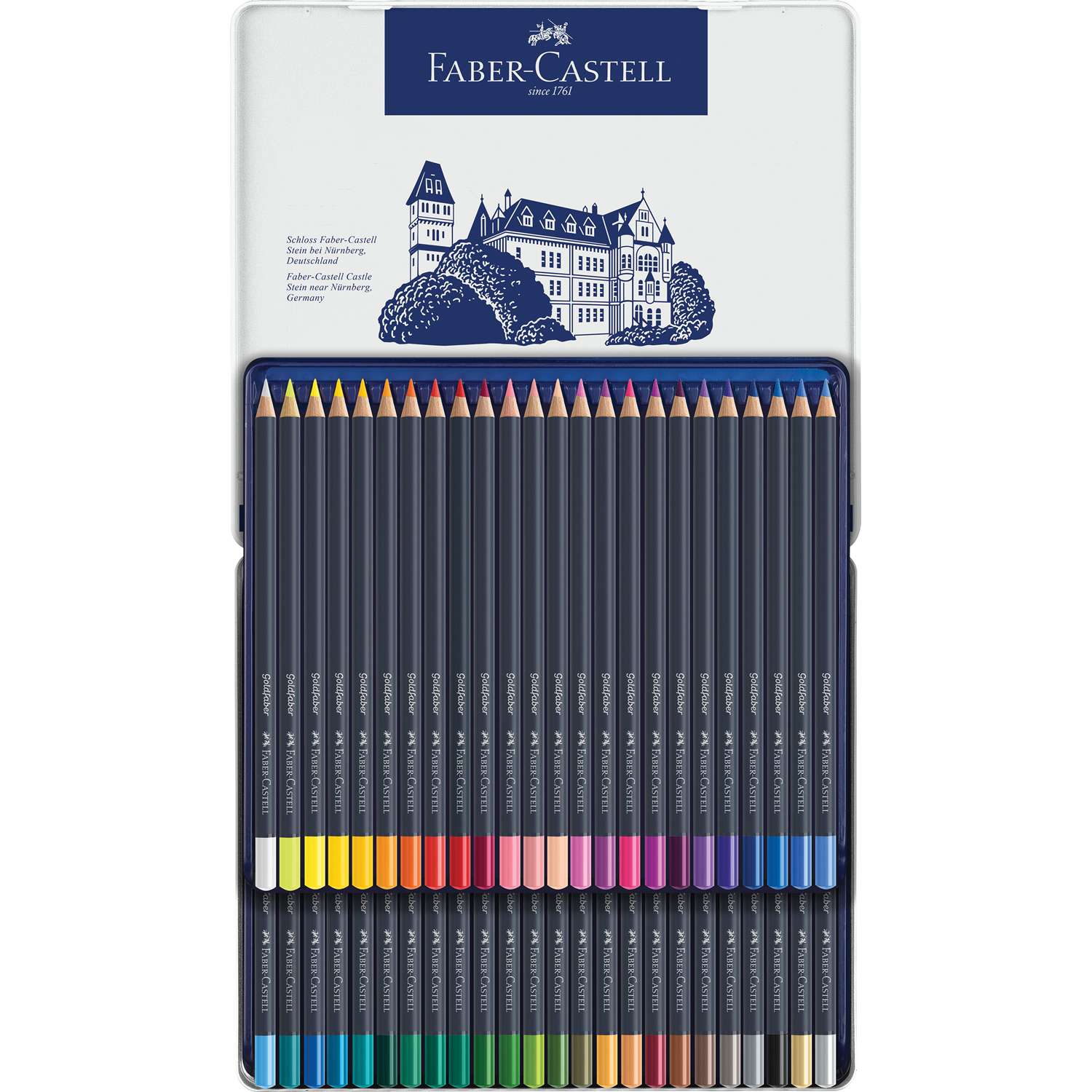 Карандаши цветные FABER CASTELL Goldfaber 48 цветов круглые - фото 3