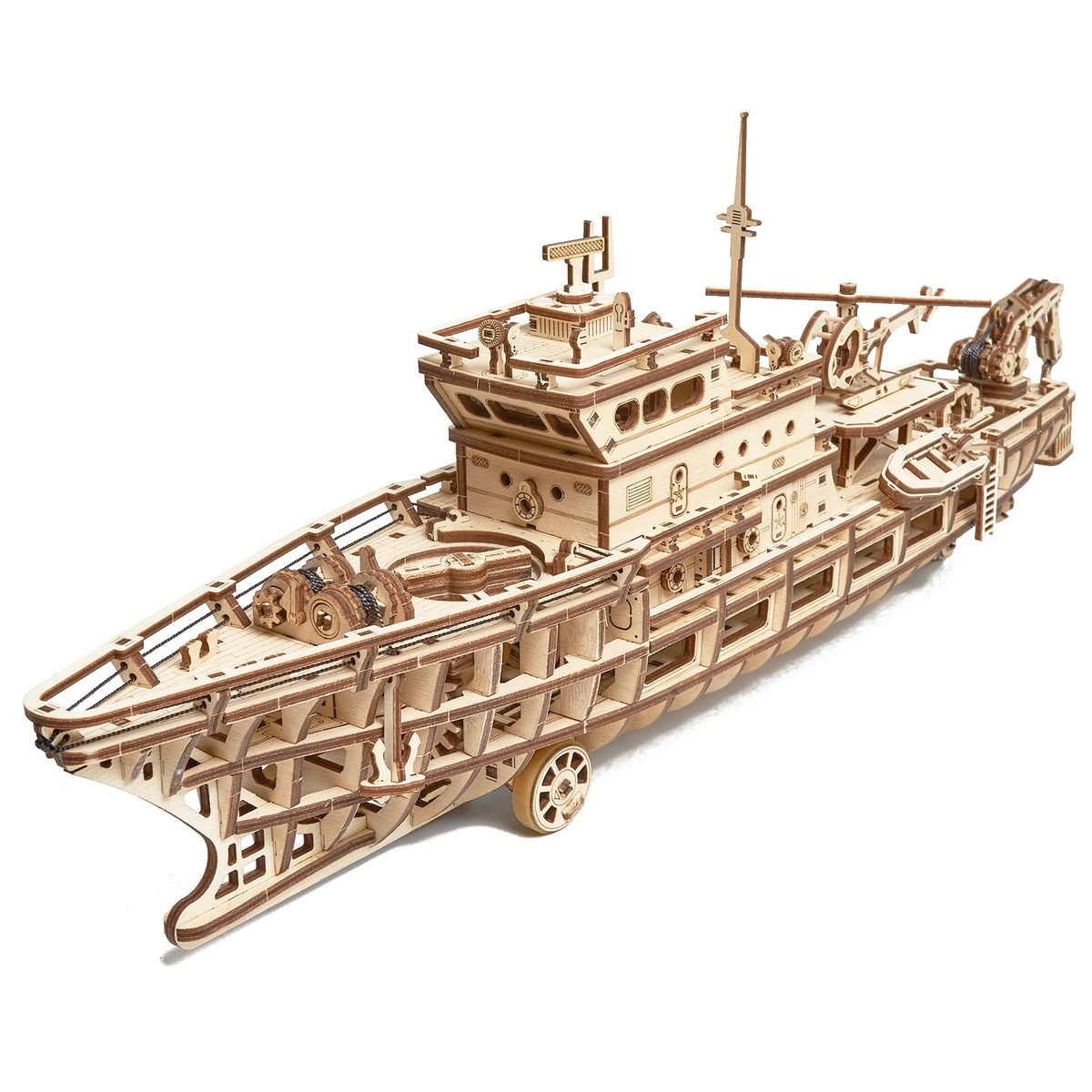 Сборная модель Wood Trick Исследовательская Яхта. Корабль - фото 9