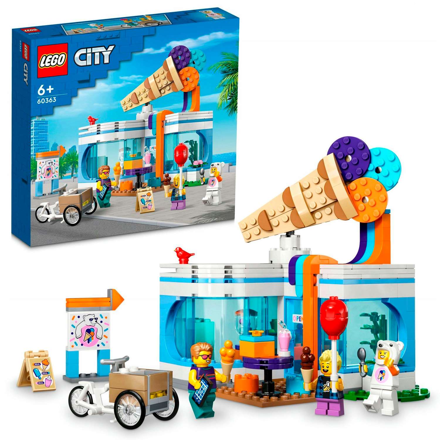 Конструктор детский LEGO City Магазин мороженого 60363 - фото 1
