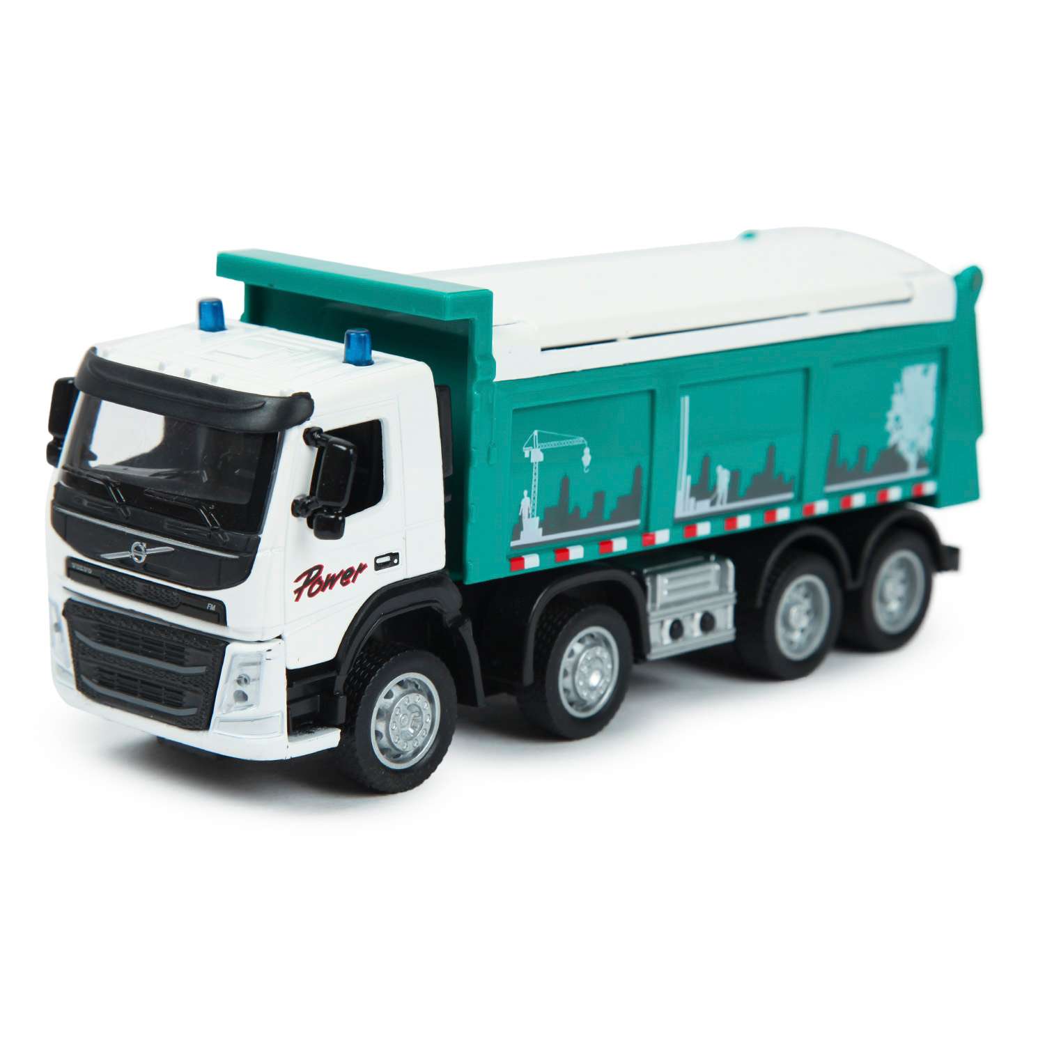 Машина MSZ 1:50 Volvo Dump Truck Зеленая 68384 68384 - фото 1