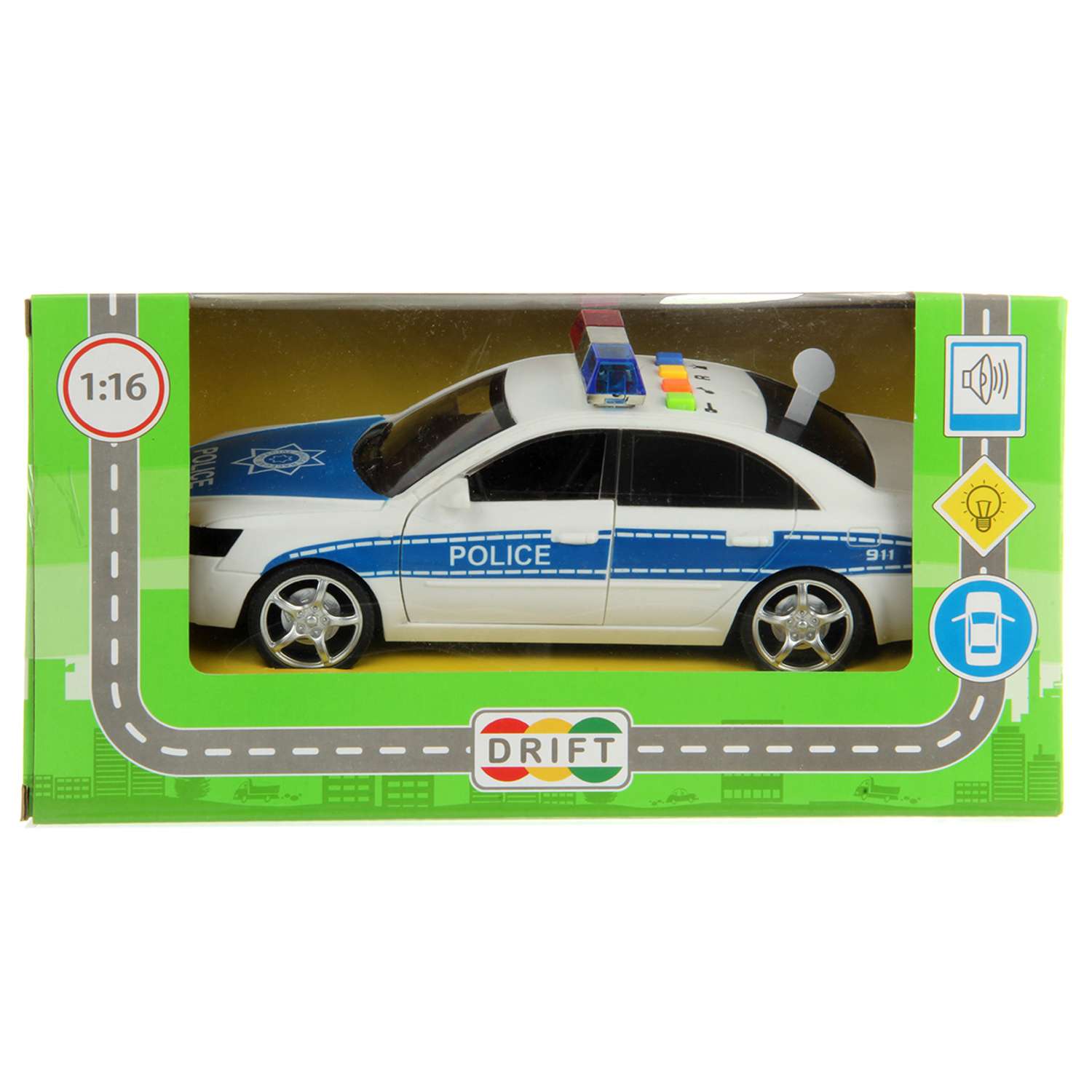 Машина Drift Полиция со светом и звуком 57243 - фото 10