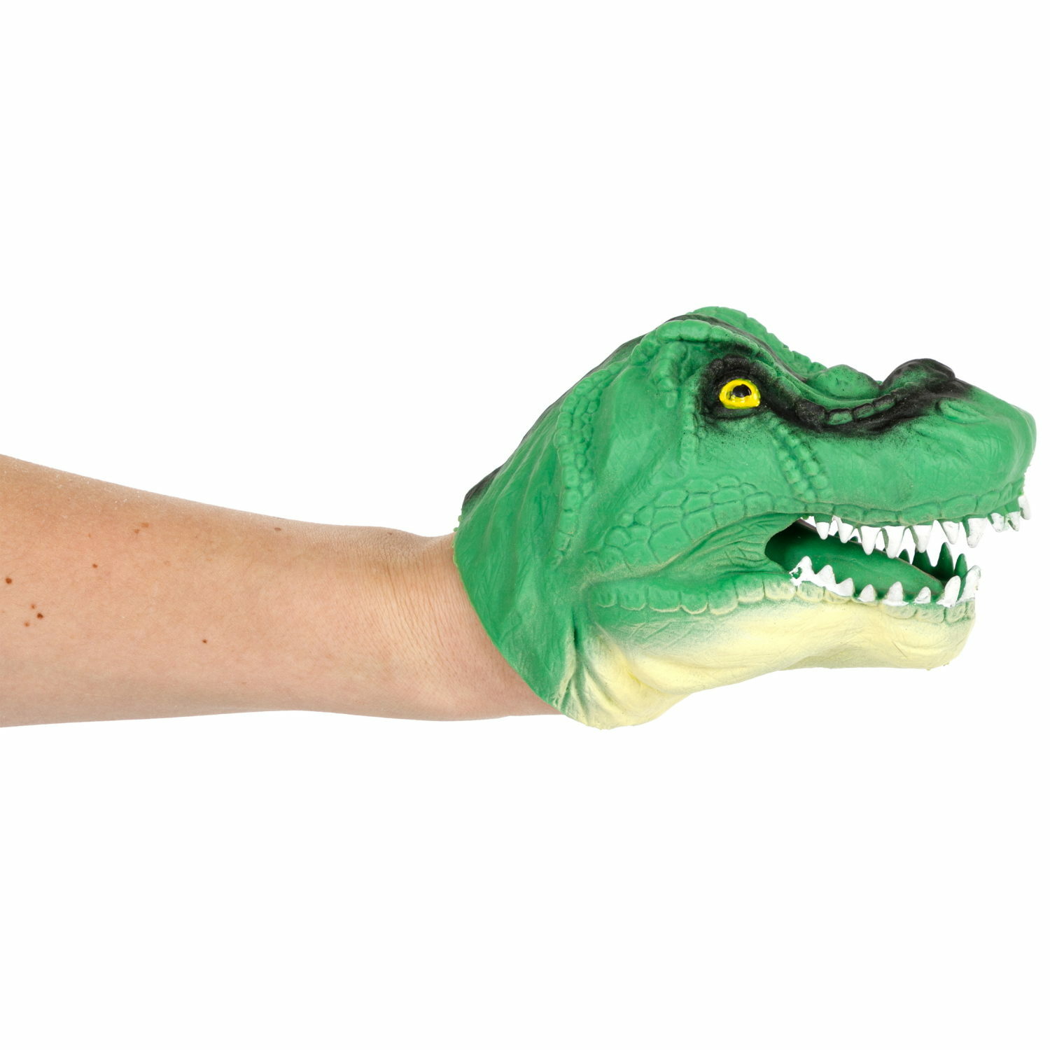 Игрушка-перчатка 1TOY Зверуки большие на руку Динозавр зелёный - фото 2